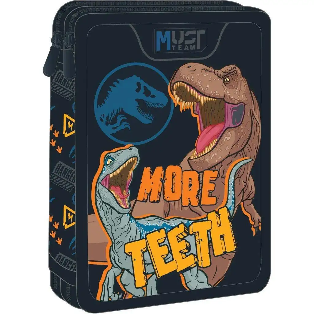 Luna: Must 2 szintes töltött tolltartó Jurassic – More Teeth kép 1