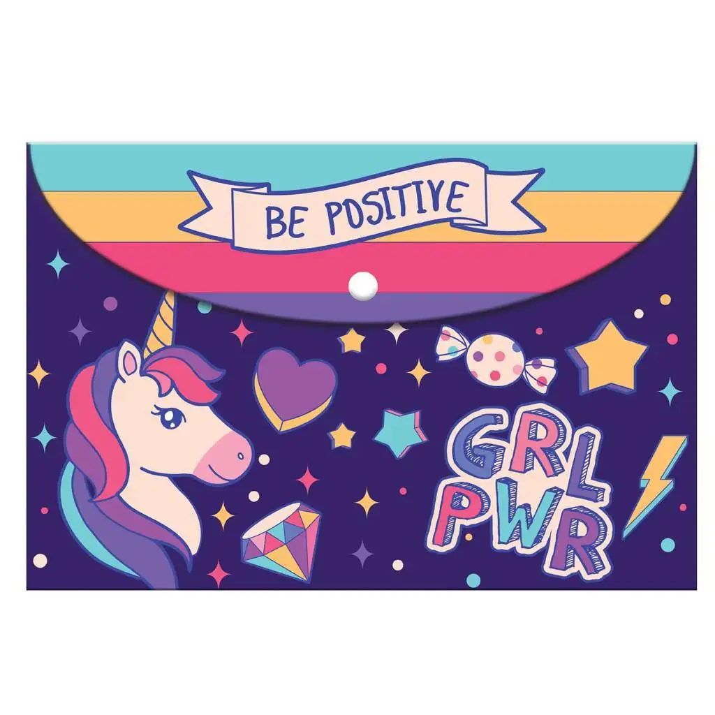 Luna: Must Einhorn-Schnappverschlussmappe A4