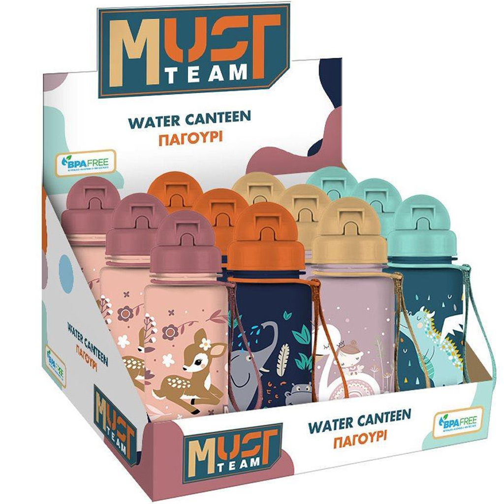 Luna: Must Team Trinkflasche mit Tiermotiven, verschiedene Ausführungen, 400ml, 1 Stück