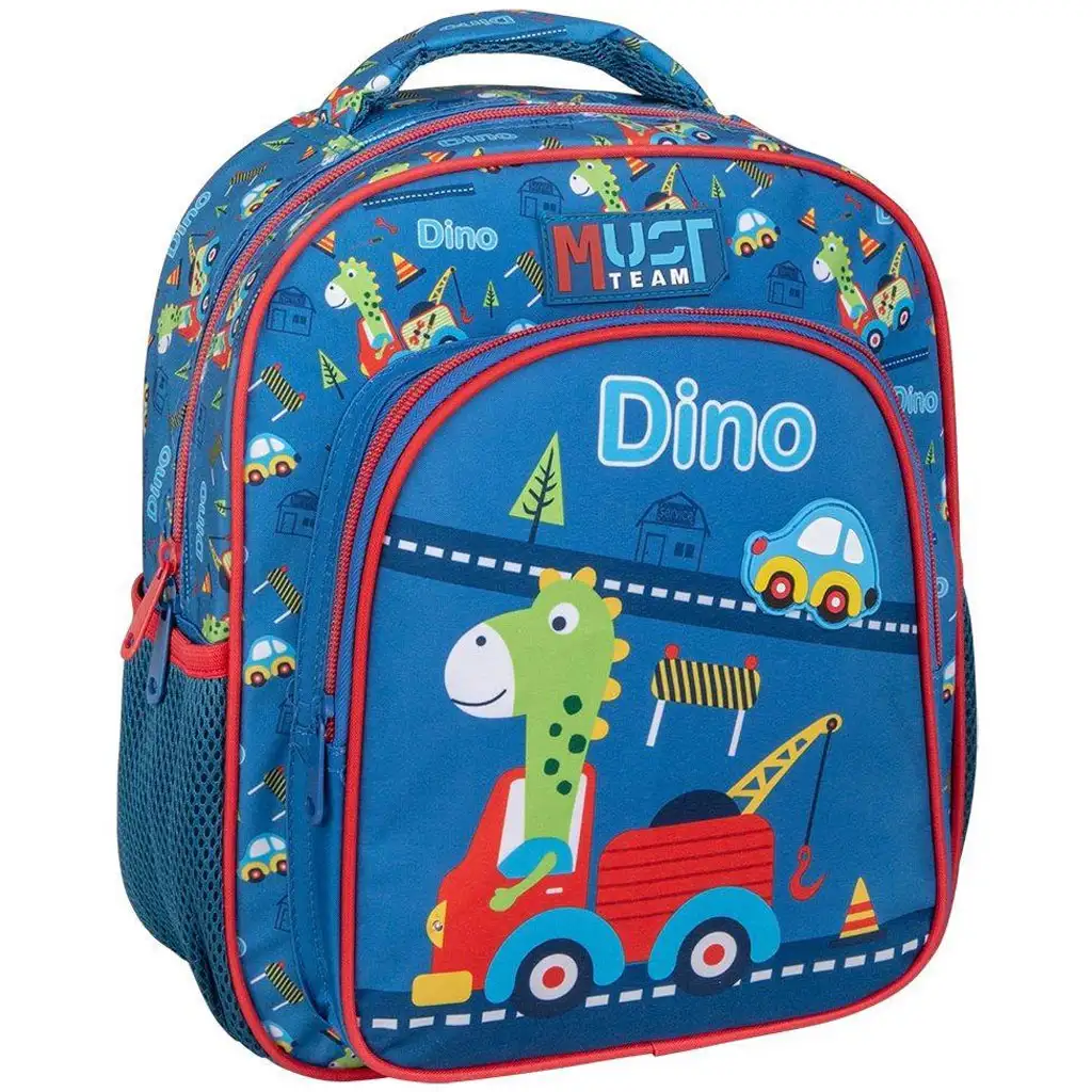 Luna: Must Team Dinosaurier abgerundeter Kindergarten-Rucksack mit 2 Fächern, 27x10x31cm
