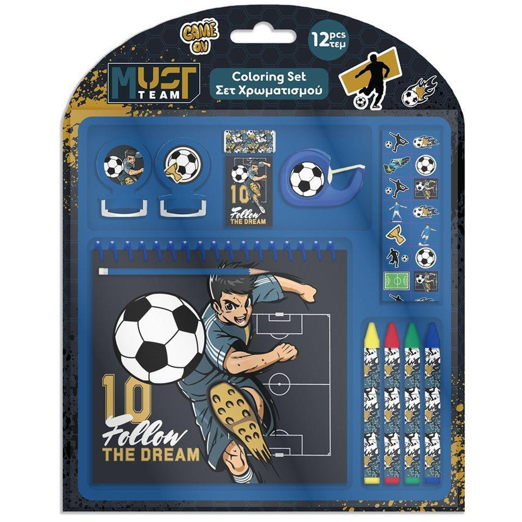 Luna: Must Team Fußball Malset, 12 Stück