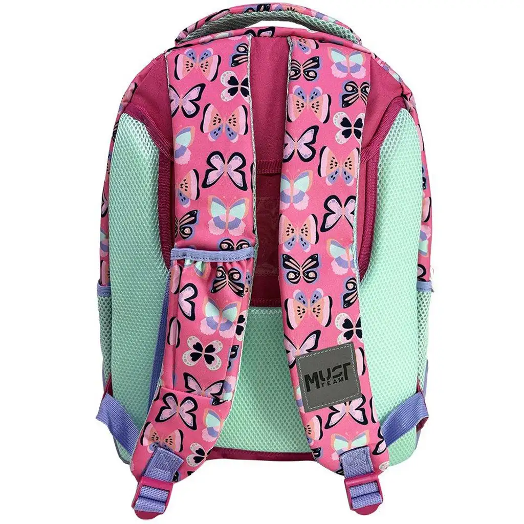 Luna: Must Team Schultasche mit Schmetterling, abgerundet, 3 Fächer, Rucksack 32x18x43cm kép 2