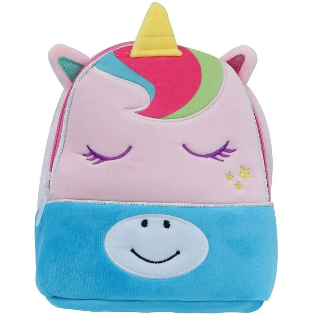 Luna: Must Team Unikornis rosa Kindergarten-Plüschrucksack 27x7x24 cm