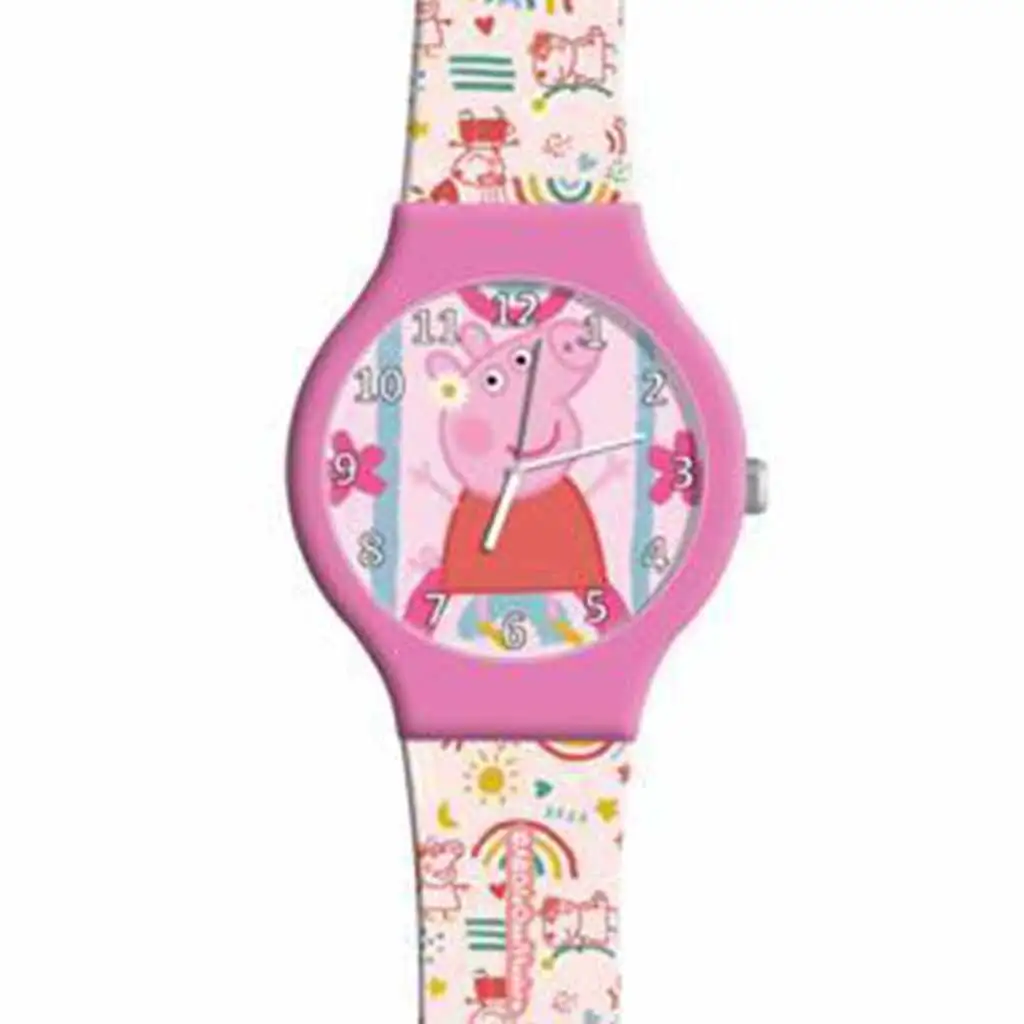Luna: Peppa Wutz analoge Armbanduhr in einer Metallgeschenkbox kép 2