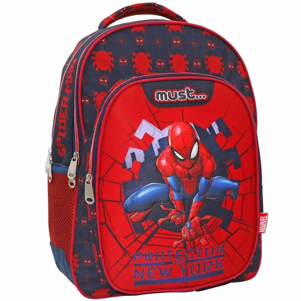 Luna: Spider-Man dreifach unterteilte Schultasche, Rucksack 32x18x43cm kép 3