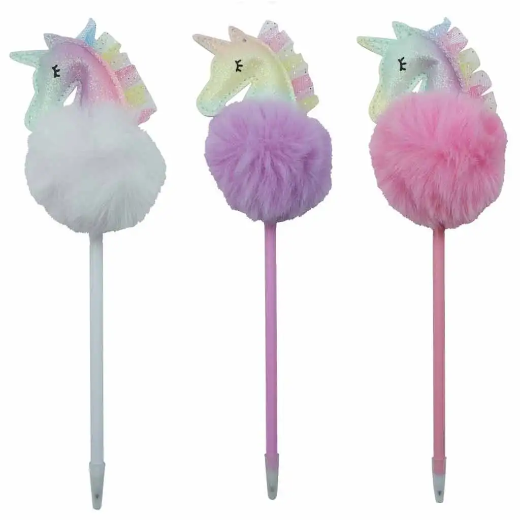 Luna: Bleistift mit Einhorn-Pompon-Kopf in verschiedenen Ausführungen, 1 Stück kép 2