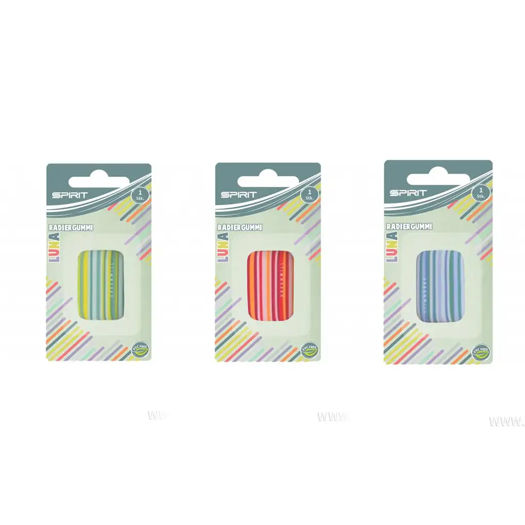 Spirit: Bunter Streifenradiergummi in verschiedenen Ausführungen 1 Stk. kép 2
