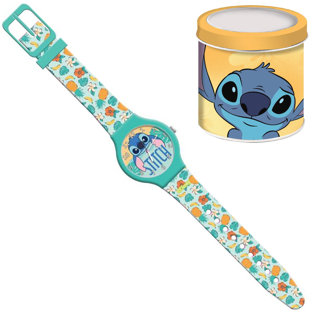 Luna: Disney Stitch mintás analóg karóra fém díszdobozban kép 1