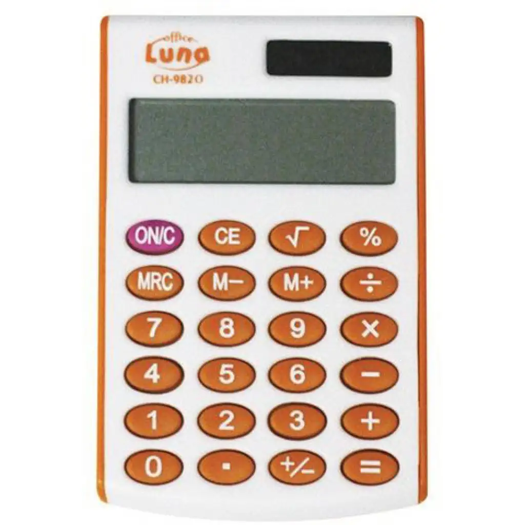 Luna: Bunter Taschenrechner mit 8-stelligem Display CH-982 in verschiedenen Farben kép 2