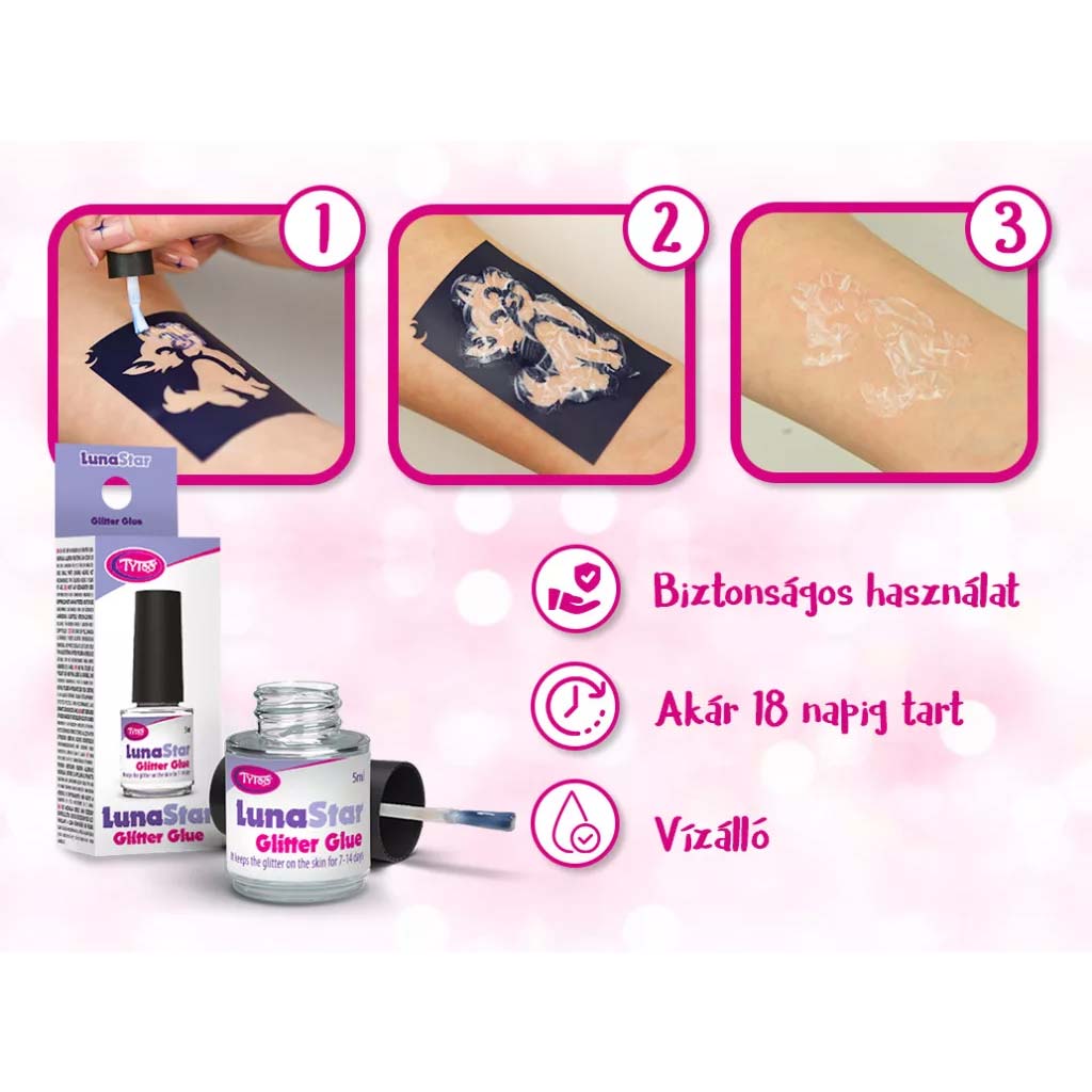 TyToo: BlueStar Glitzertattoo-Kleber 5ml kép 2