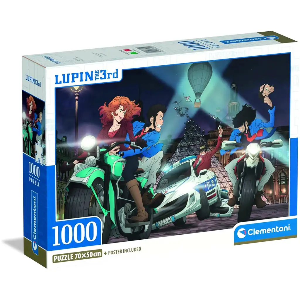 Lupin der Dritte - Verfolgungsjagd in Paris 1000-teilige Puzzle - Clementoni