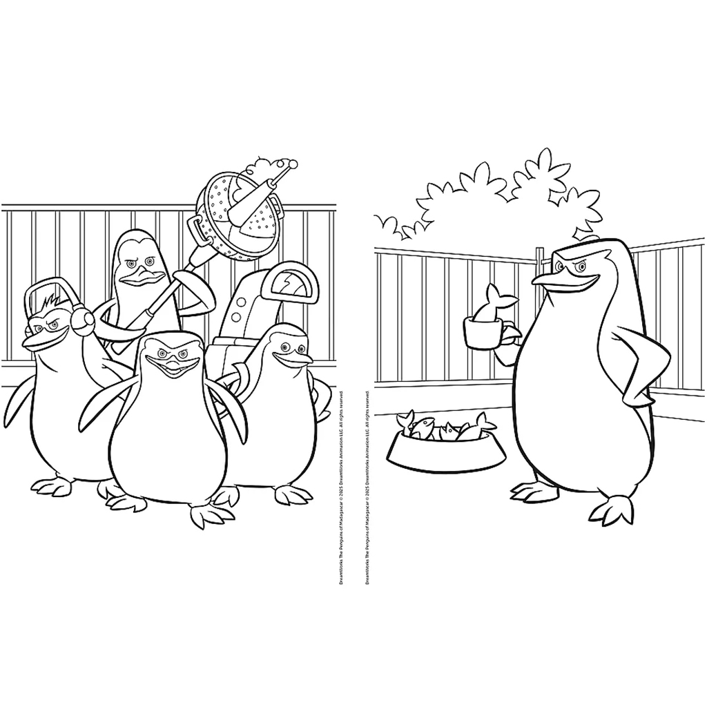 Madagaskars Pinguine Malbuch – Trefl kép 2