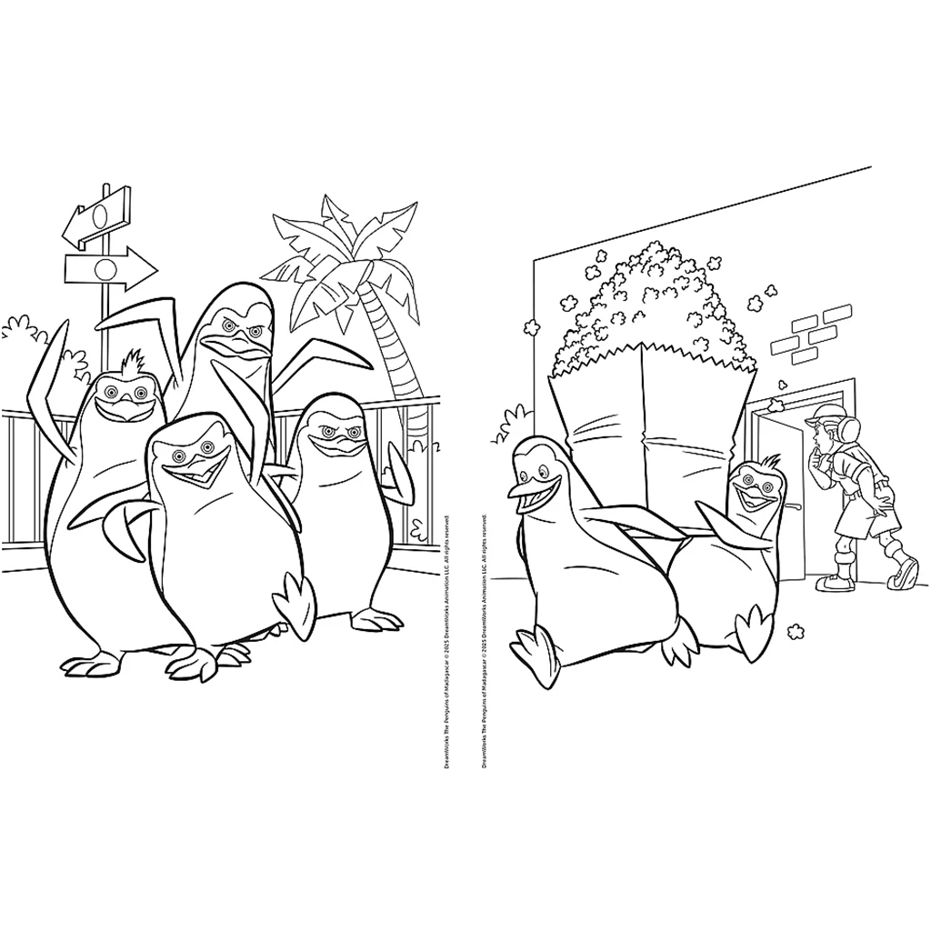 Madagaskars Pinguine Malbuch – Trefl kép 3