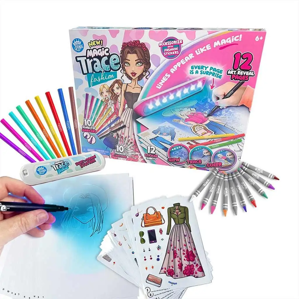 Magic Trace Studio: Strahlendes Zeichnen - Kreatives Modespielset kép 2