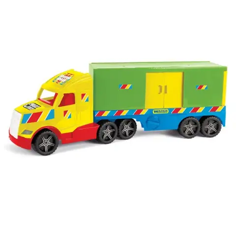 Magic Truck Basic: LKW mit Kastenanhänger und Licht 80cm - Wader kép 2