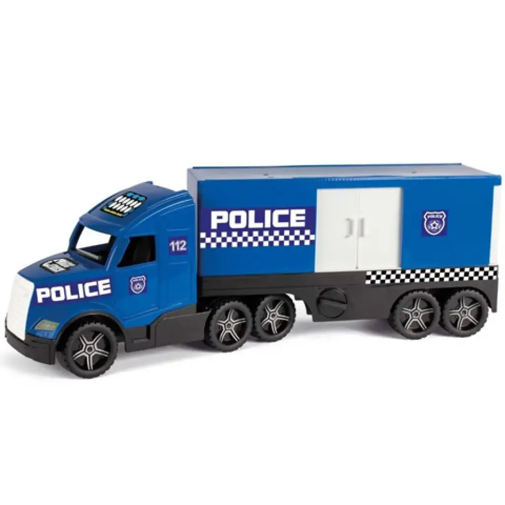 Magic Truck: Polizeilastwagen mit fluoreszierenden Lampen 81cm - Wader