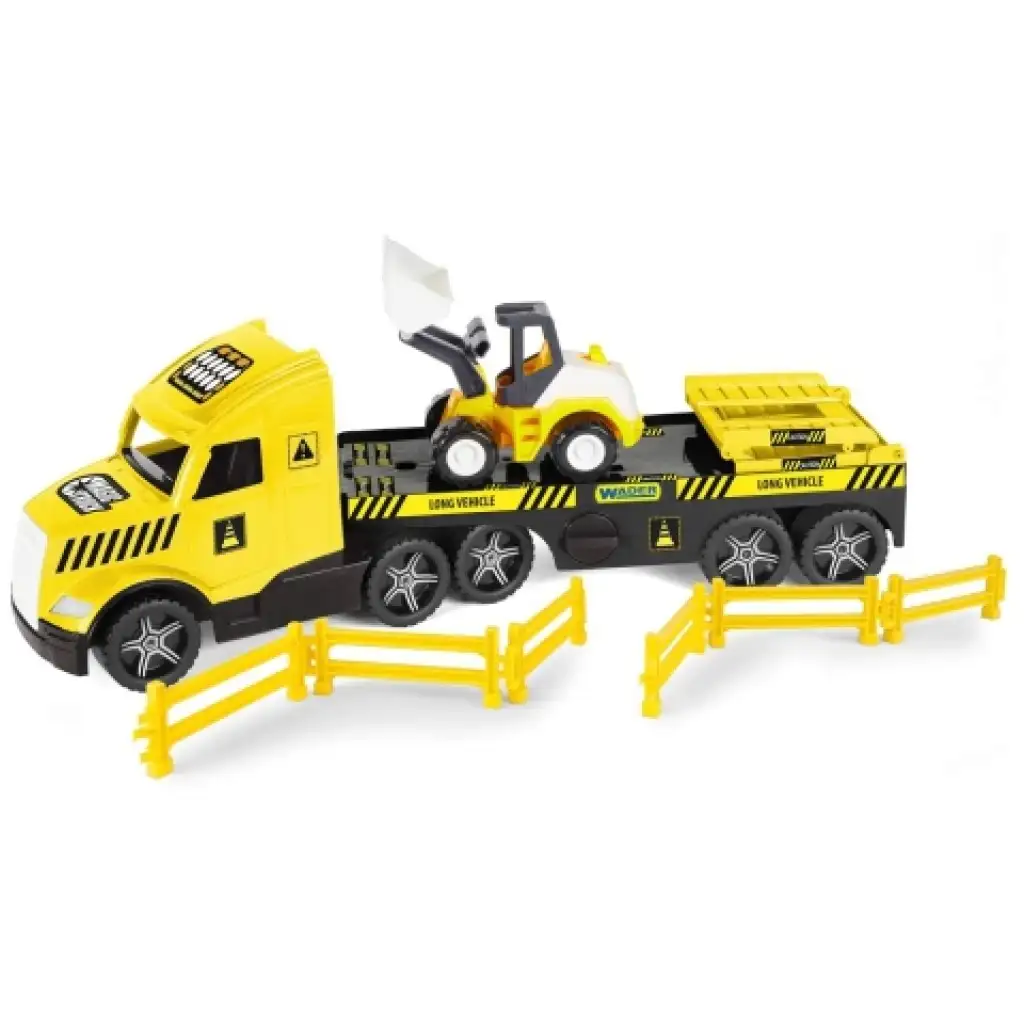 Magic Truck Technic: LKW mit Bulldozer und Licht 80cm - Wader kép 2