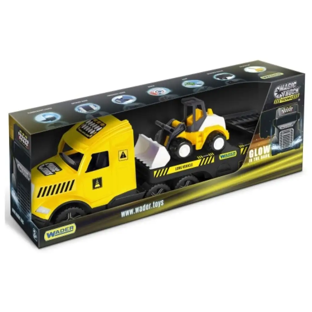 Magic Truck Technic: LKW mit Bulldozer und Licht 80cm - Wader