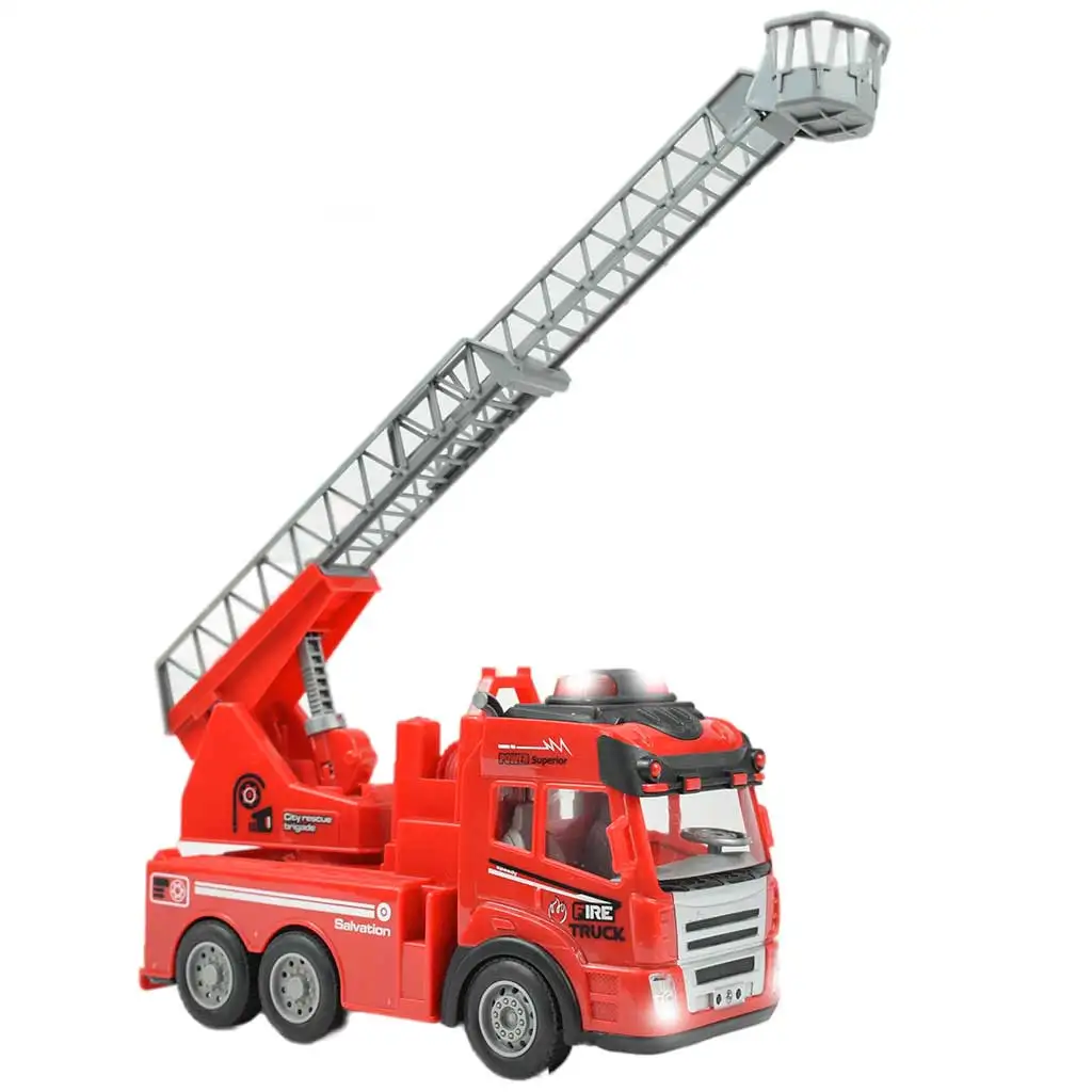 RC ferngesteuertes Hubarbeitsbühnen-Feuerwehrauto mit Lichteffekten 1/48 Maßstab 27 MHz 20 cm kép 3