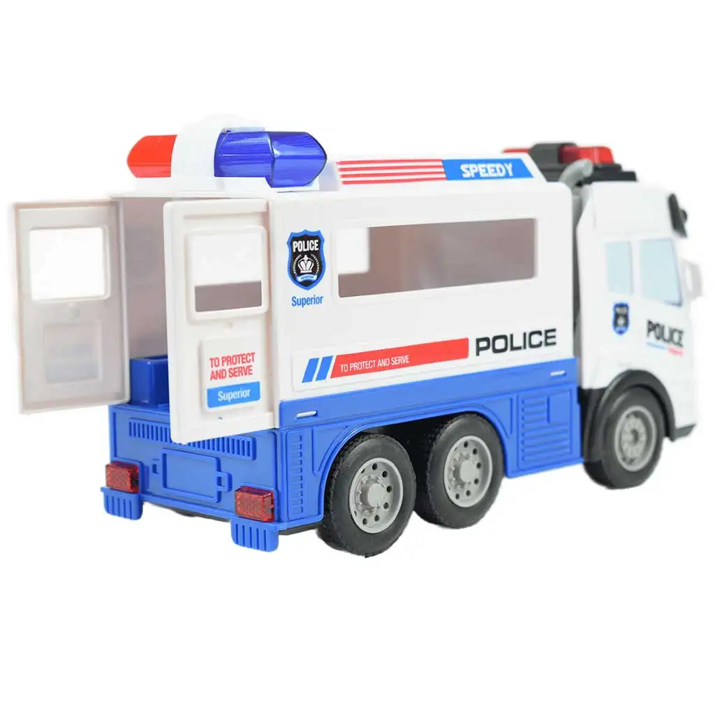 RC ferngesteuertes Polizeitransportfahrzeug mit Lichteffekten 1/43 Maßstab 27Mhz 21cm kép 4