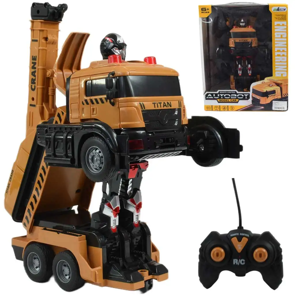 RC Távirányítós Autobot Titan robot átalakuló darus autó 27MHz 26cm kép 1