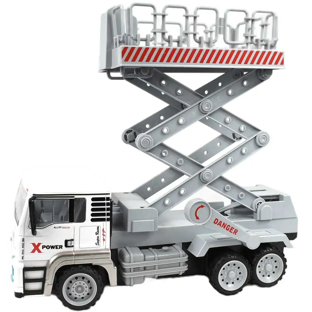 RC ferngesteuerter Metallkabinen-Hubarbeitsbühnen-LKW mit Lichteffekten 27MHz 1/12 Maßstab 32cm kép 3