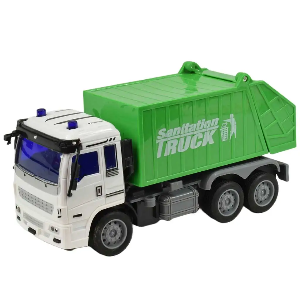 RC-Fernbedienung Müllabfuhr-LKW mit Lichteffekten 27MHz 20cm verschiedene Varianten 1 Stück kép 5