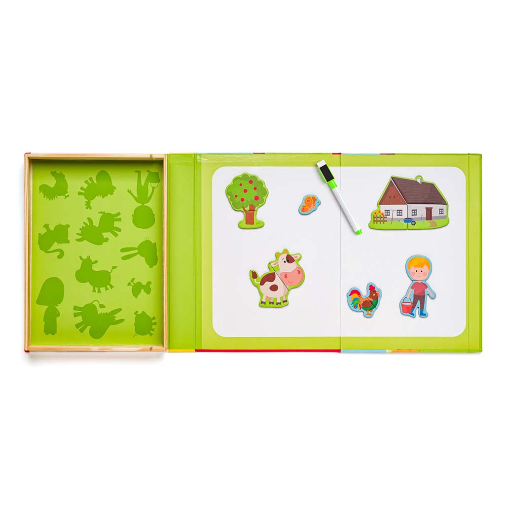 Magnetisches Puzzle in einer Box - Farm - Woodyland kép 3