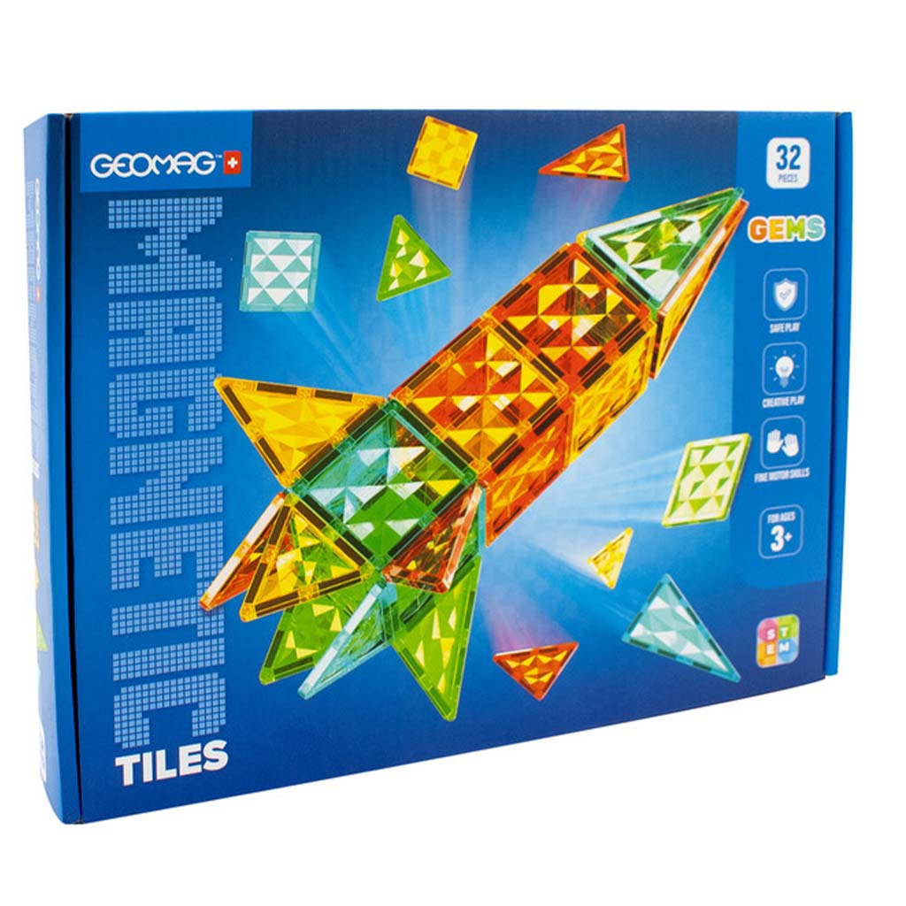 Geomag: Magnetische Platten Gems Rakete 32-teiliges Raketenset