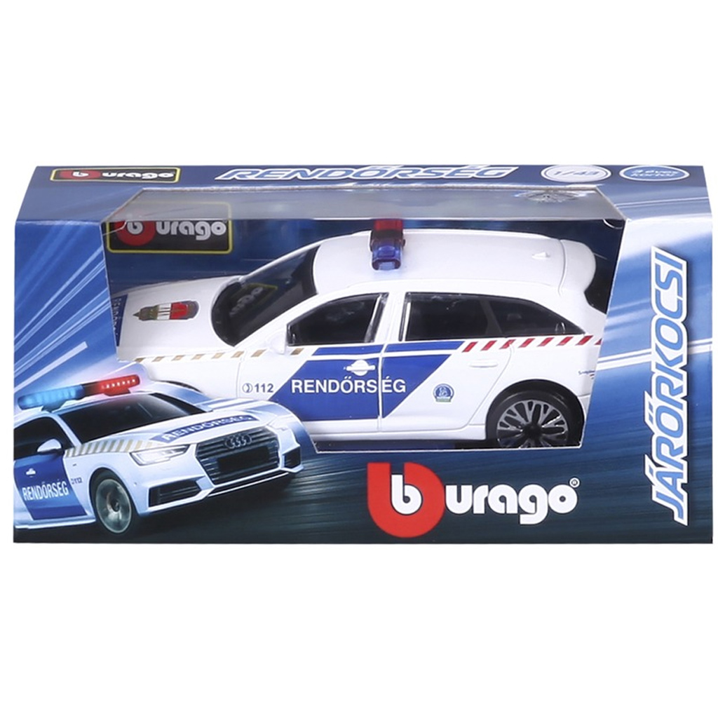 Bburago: Ungarisches Polizeiauto Audi A6 Avant 1:43 kép 4