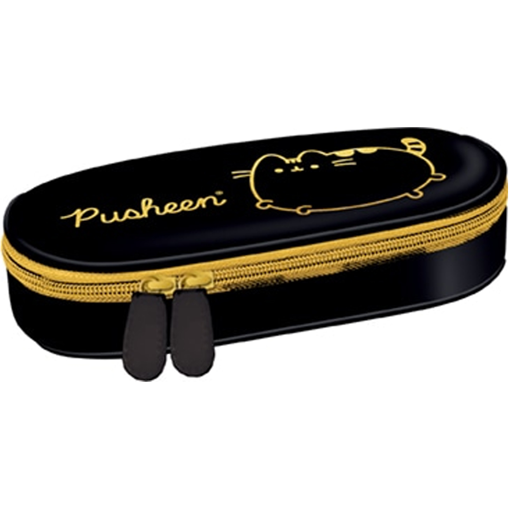 Pusheen goldfarbenes ovales Federmäppchen 20,5x9,5x5 cm