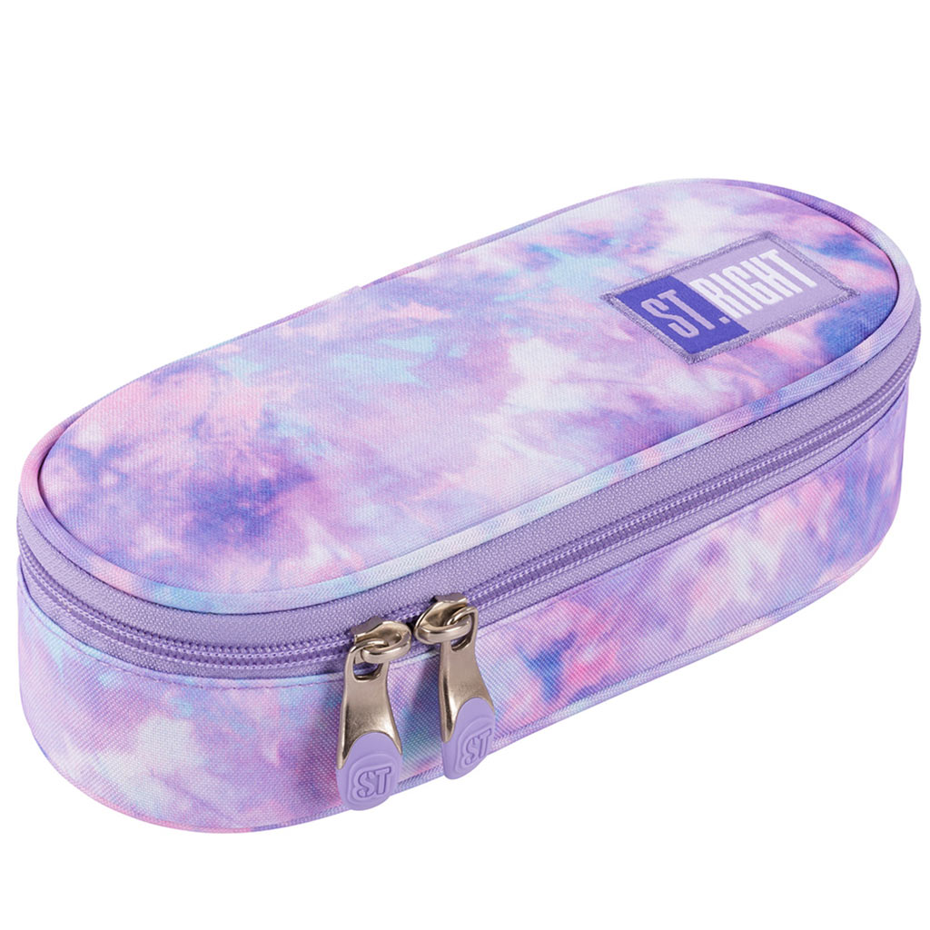 St.Right: Ovales Federmäppchen in Pastelllila, 23 cm