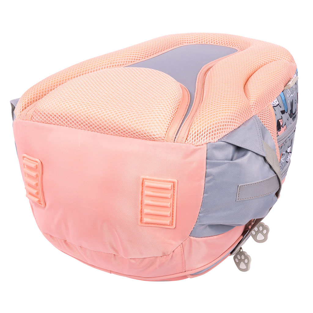 St.Right My Little Friends Grey York vierfach unterteilte Schultasche, Rucksack 40x28x18cm kép 4