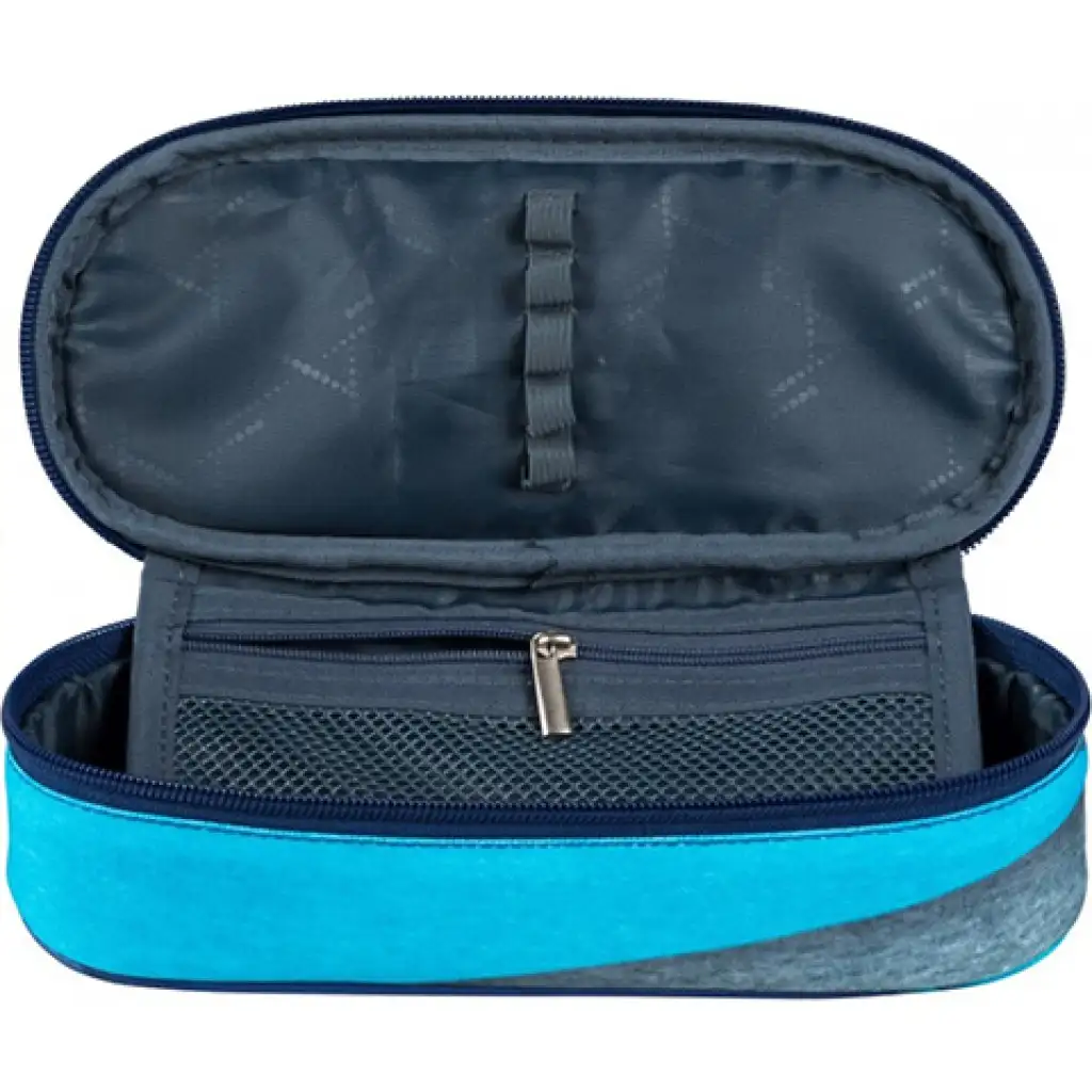 St.Right Blau schattiertes ovales Federmäppchen 23cm kép 2