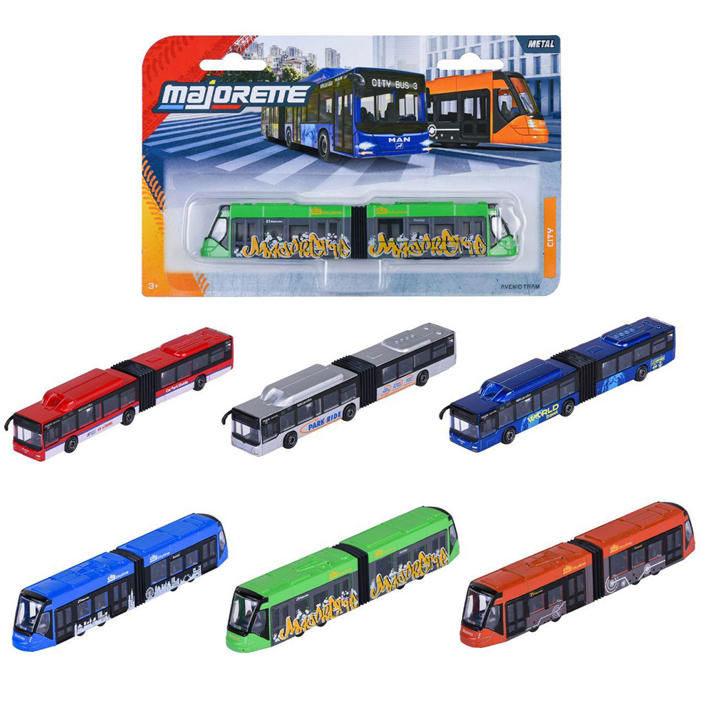 Majorette: City MAN Bus vagy Avenio villamos 1db - Simba Toys kép 1