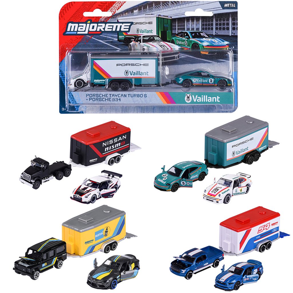 Majorette: Racing Deluxe Auto mit Anhänger, verschiedene Ausführungen, 1 Stück – Simba Toys