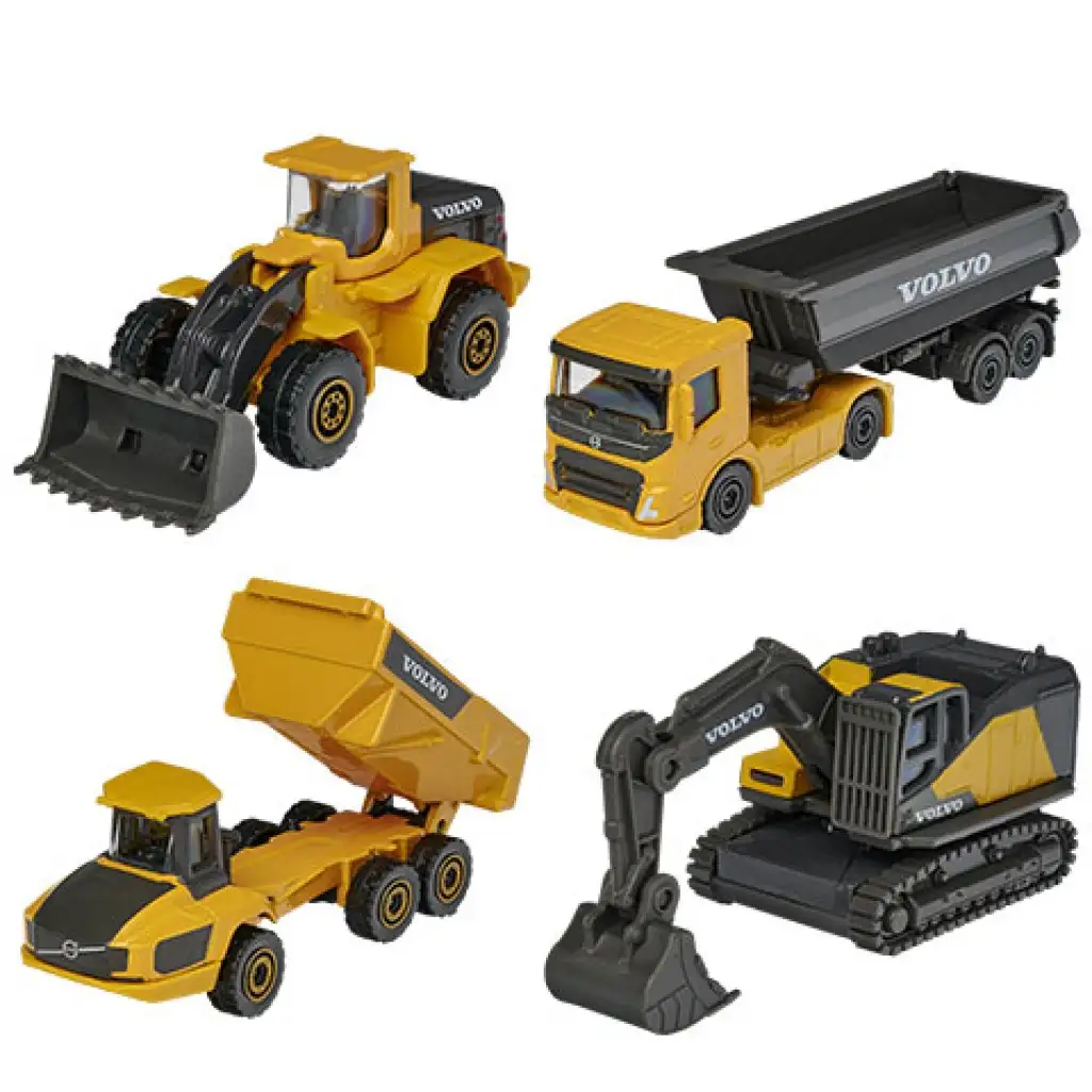 Majorette - Volvo Edition Baumaschinen 4er-Set - Simba Toys kép 2