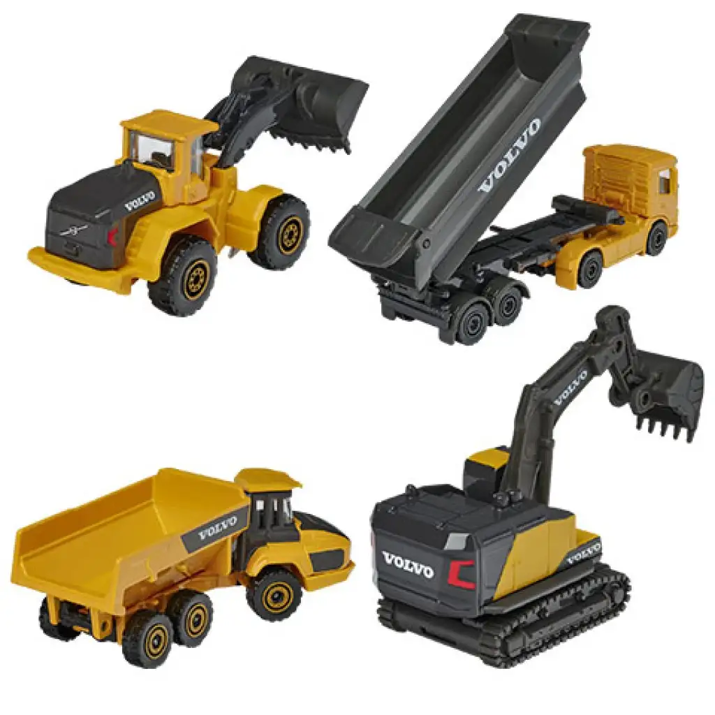 Majorette - Volvo Edition Baumaschinen 4er-Set - Simba Toys kép 3