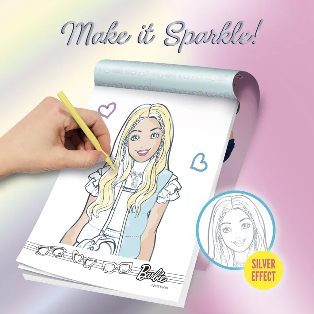 Barbie Make it sparkle! Csillogó rajzfüzet - Lisciani kép 2