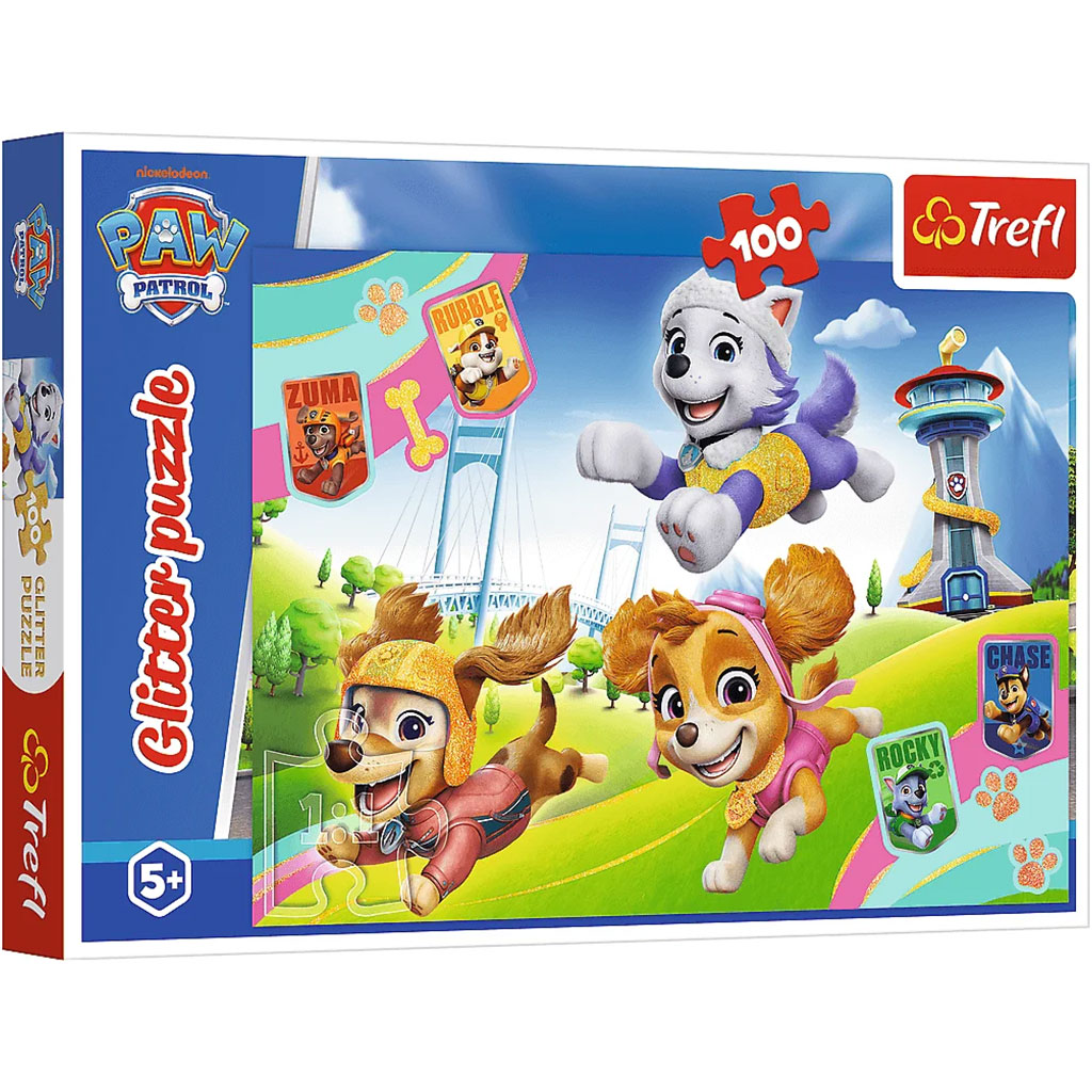 Paw Patrol 100-teiliges Glitzer-Puzzle - Trefl