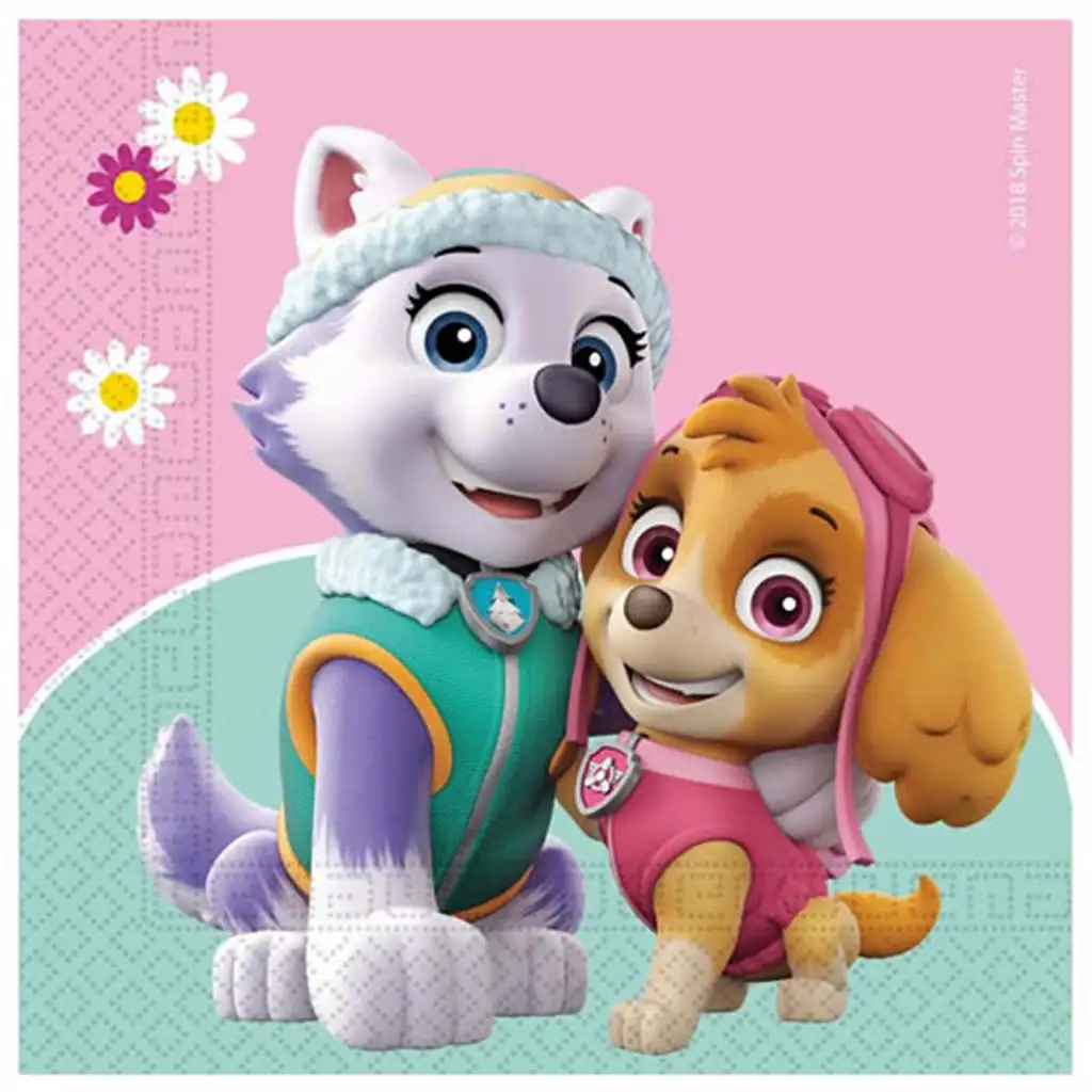 Paw Patrol Papierserviette – 2-lagig, 33x33 cm, 20er-Set