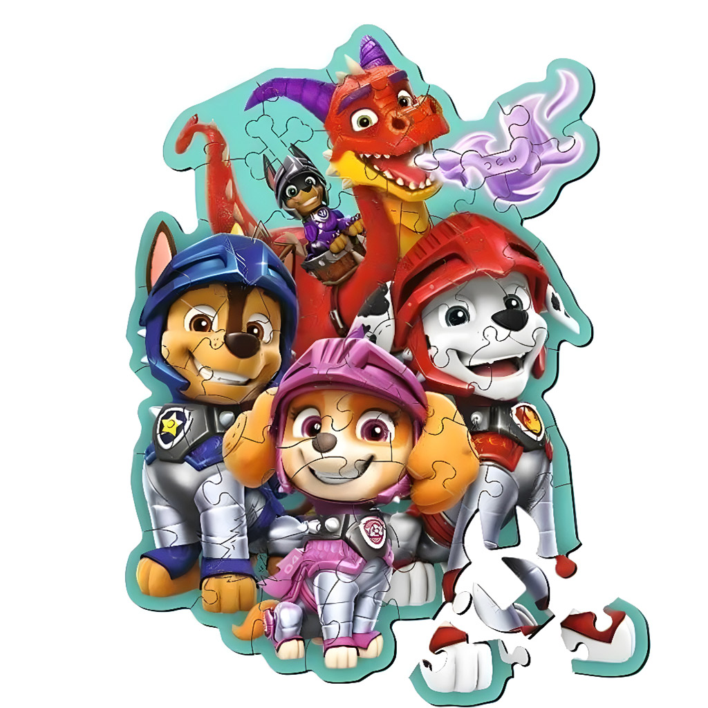 Paw Patrol 50-teiliges Holzpuzzle - Trefl kép 2