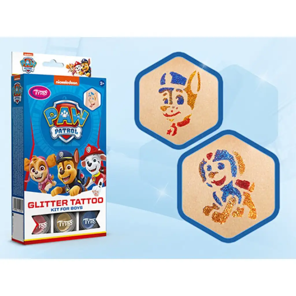 TyToo: Glitzertattoo-Set für Jungen mit Paw Patrol-Motiven kép 3