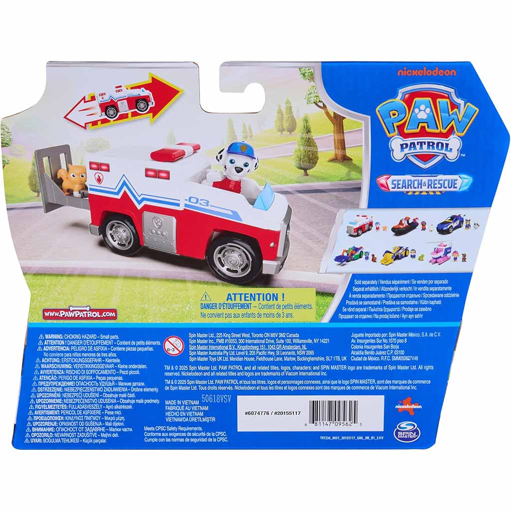 Paw Patrol: Search & Rescue Rückzieh-Marshall-Fahrzeug mit Figur – Spin Master kép 2