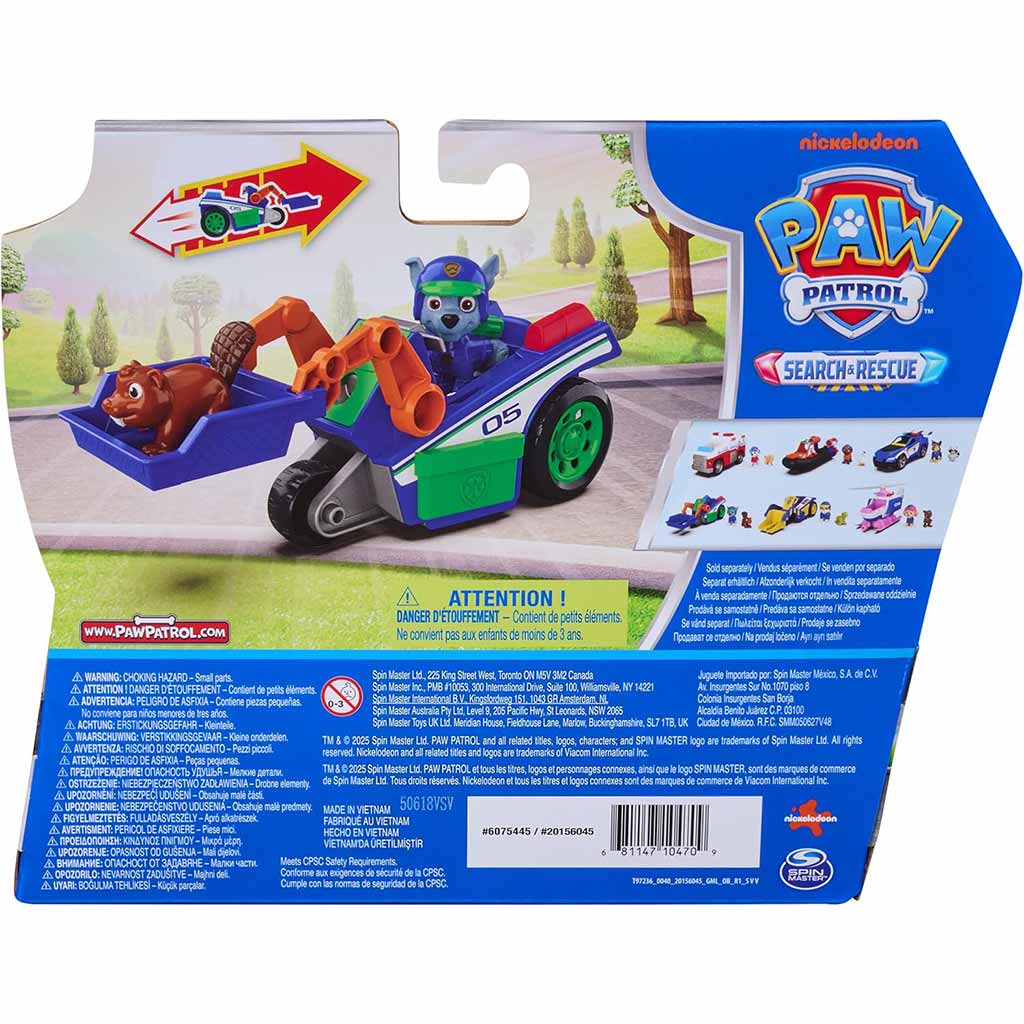 Paw Patrol: Search & Rescue Rückziehauto von Rocky mit Figur – Spin Master kép 2