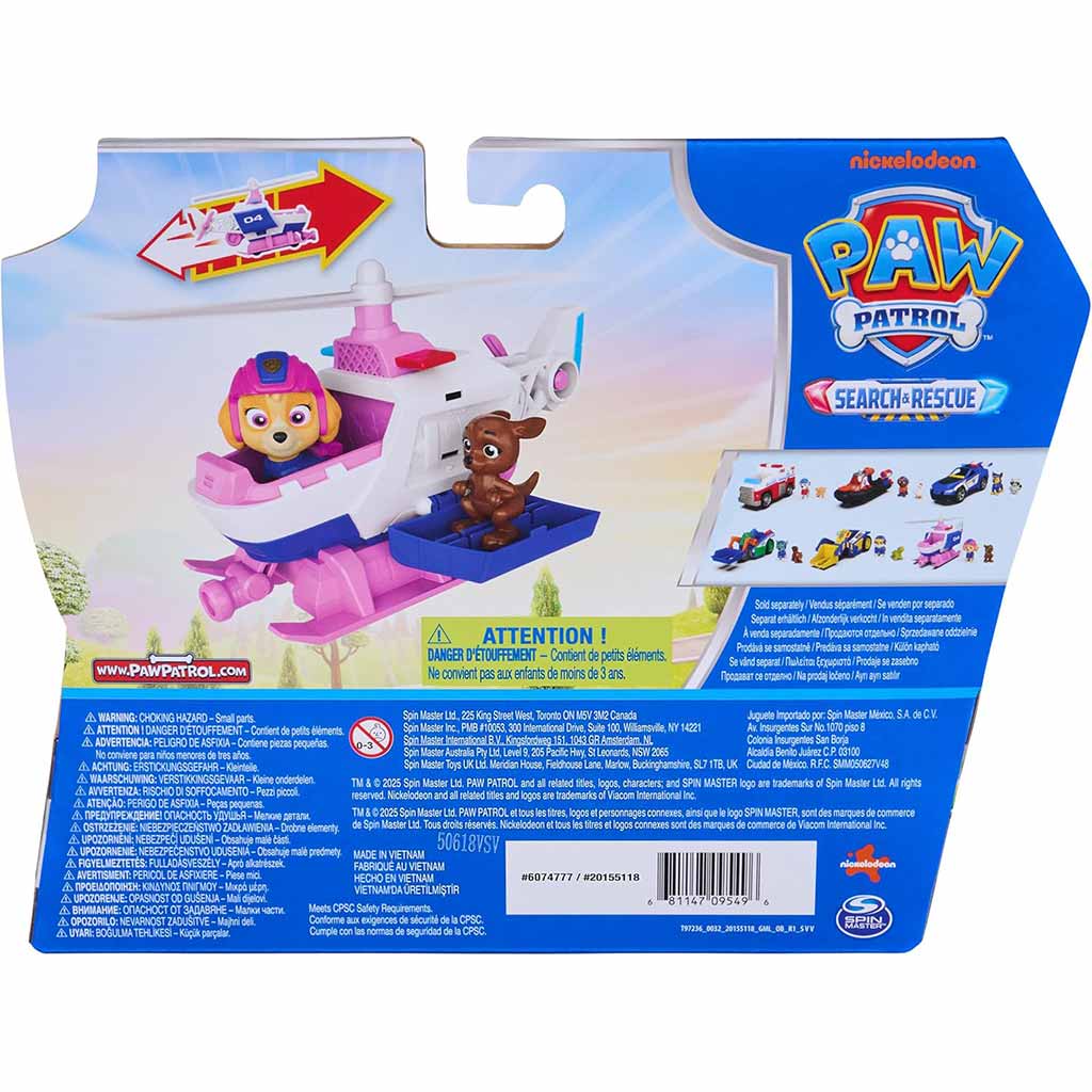 Paw Patrol: Search & Rescue Rückziehfahrzeug von Skye mit Figur – Spin Master kép 2