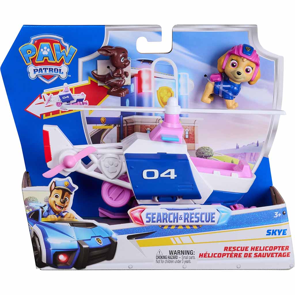 Paw Patrol: Search & Rescue Rückziehfahrzeug von Skye mit Figur – Spin Master