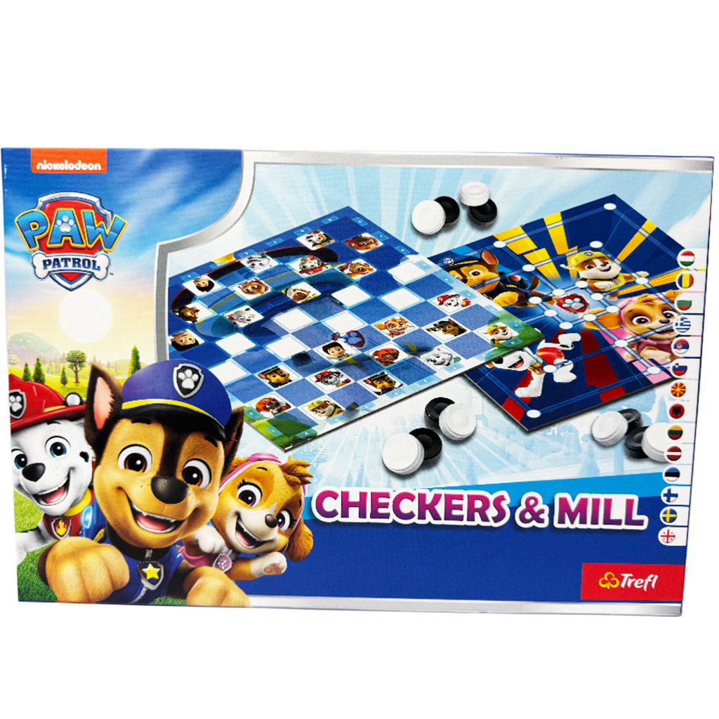 Paw Patrol Dame und Mühle Gesellschaftsspiel – Trefl