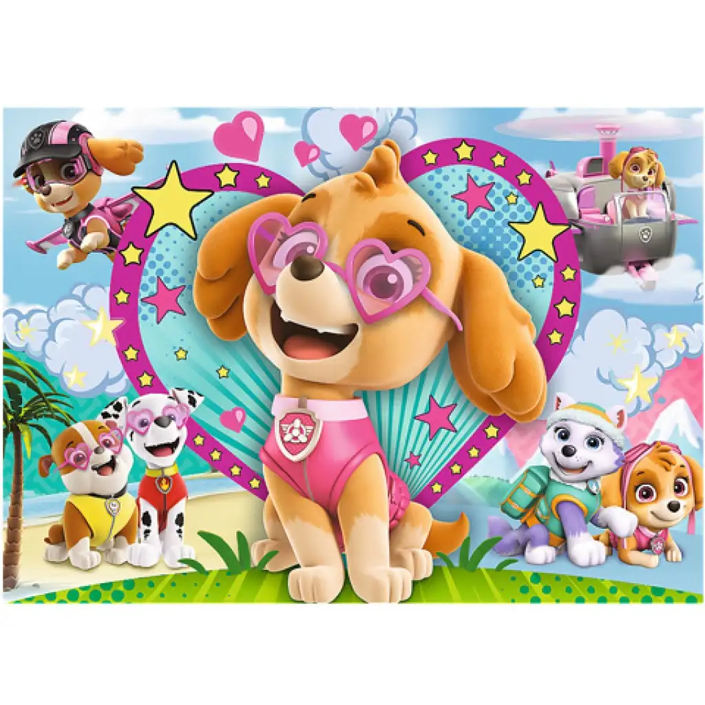 Paw Patrol: Glänzende Skye 100-teiliges Glitzerpuzzle - Trefl kép 2