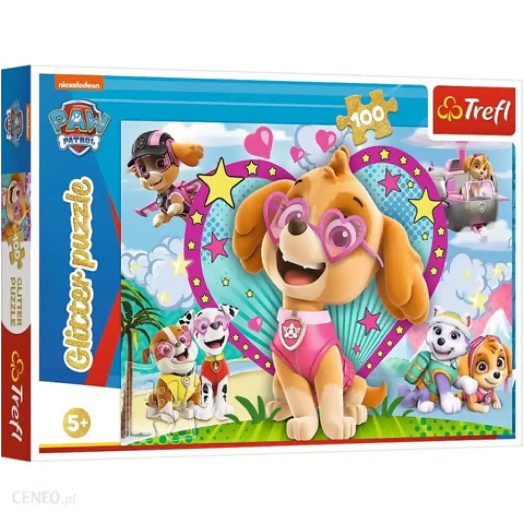 Paw Patrol: Glänzende Skye 100-teiliges Glitzerpuzzle - Trefl